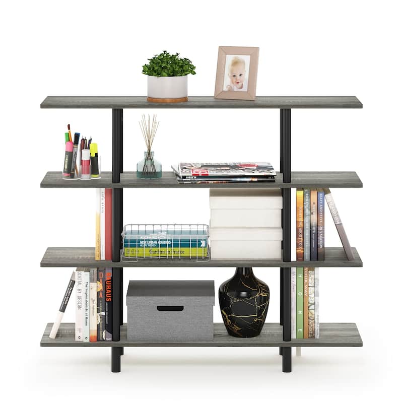 Furinno 18077 Turn-N-Tube 4-Tier Wide Display Shelf