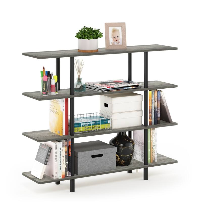 Furinno 18077 Turn-N-Tube 4-Tier Wide Display Shelf