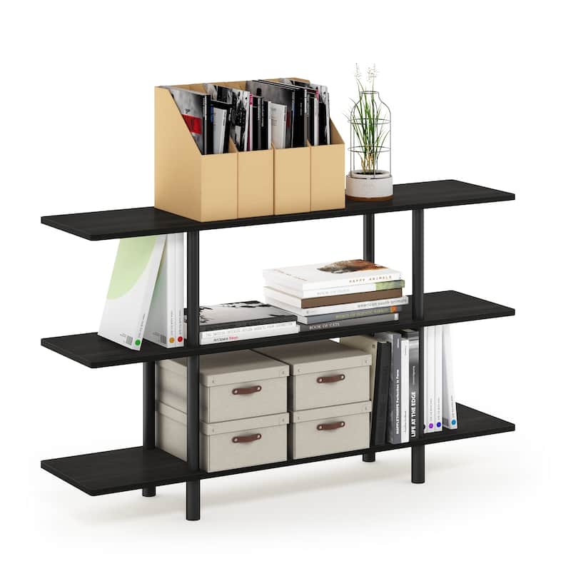 Furinno 18076EX Turn-N-Tube 3-Tier Wide Display Shelf