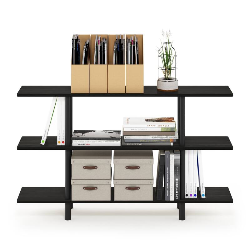 Furinno 18076EX Turn-N-Tube 3-Tier Wide Display Shelf