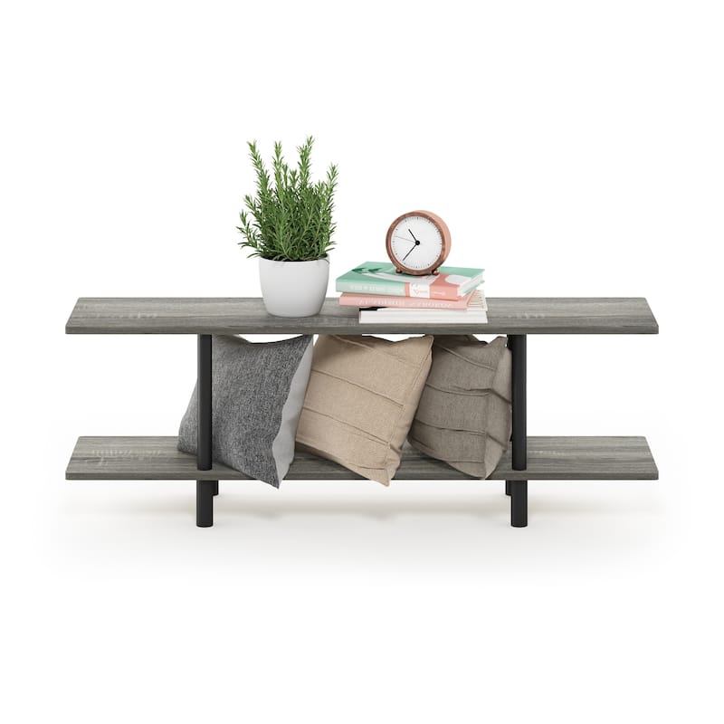 Furinno 18075 Turn-N-Tube 2-Tier Multipurpose Wide Shelf
