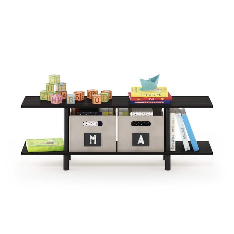 Furinno 18075 Turn-N-Tube 2-Tier Multipurpose Wide Shelf