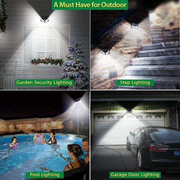 Shop 2pcs 100 Led Motion Sensor Solar Light Waterproof Wall Lamp