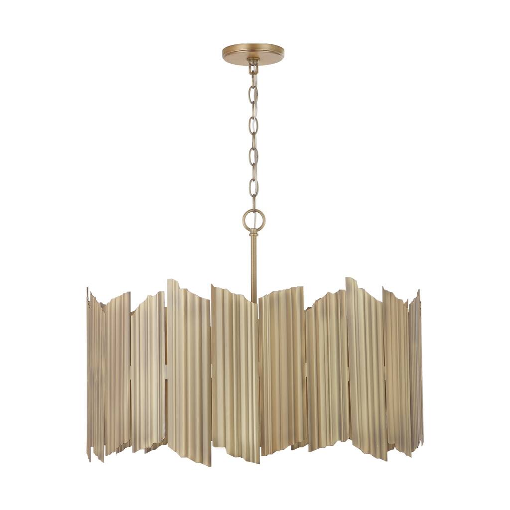Xavier 4-light Aged Brass Pendant