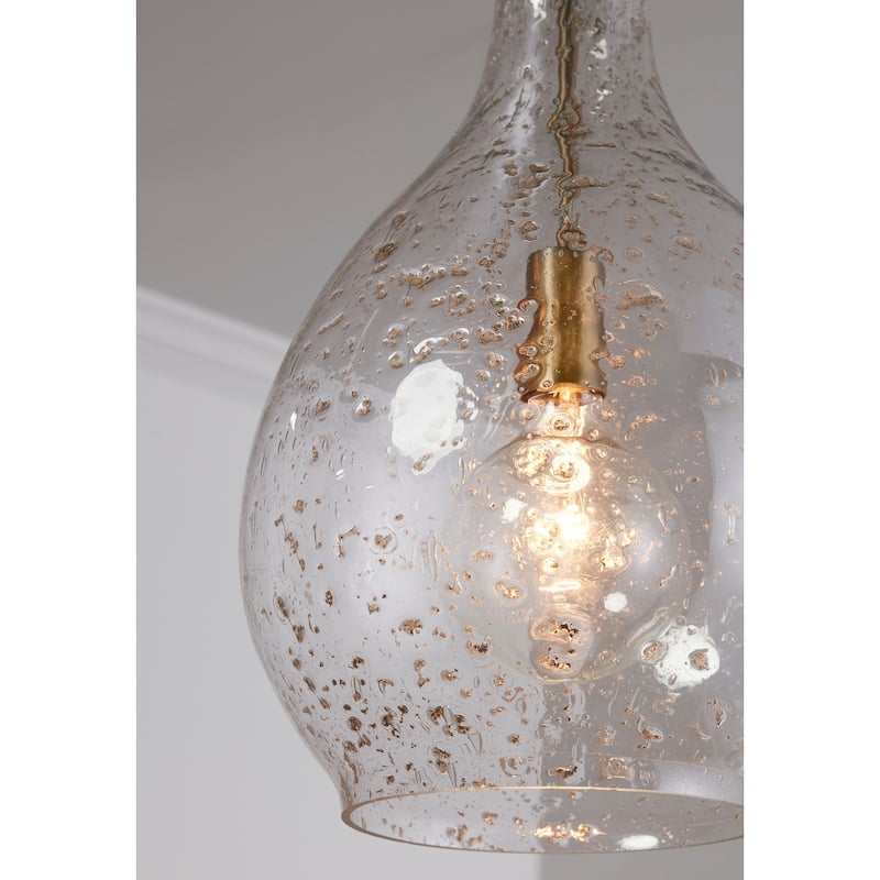 1-light Patinaed Brass Pendant