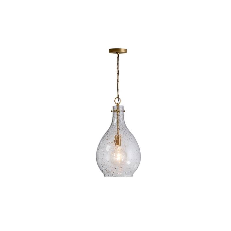 1-light Patinaed Brass Pendant - Patinaed Brass