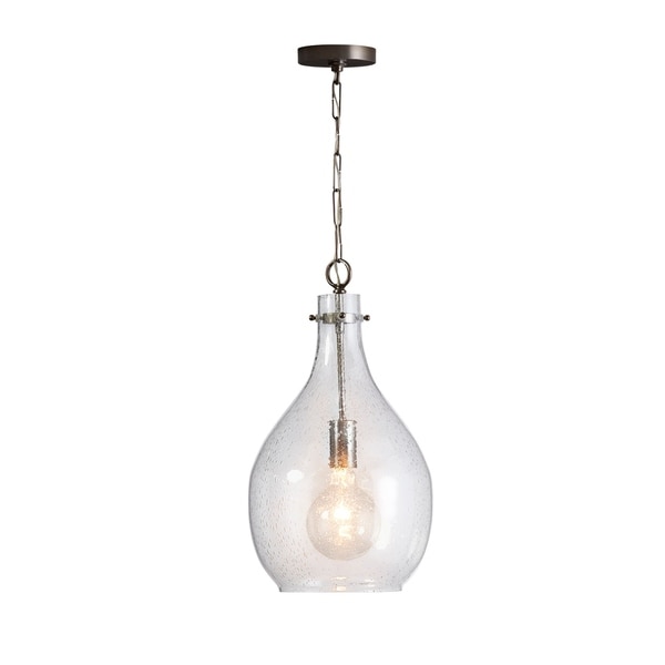 pewter glass pendant light