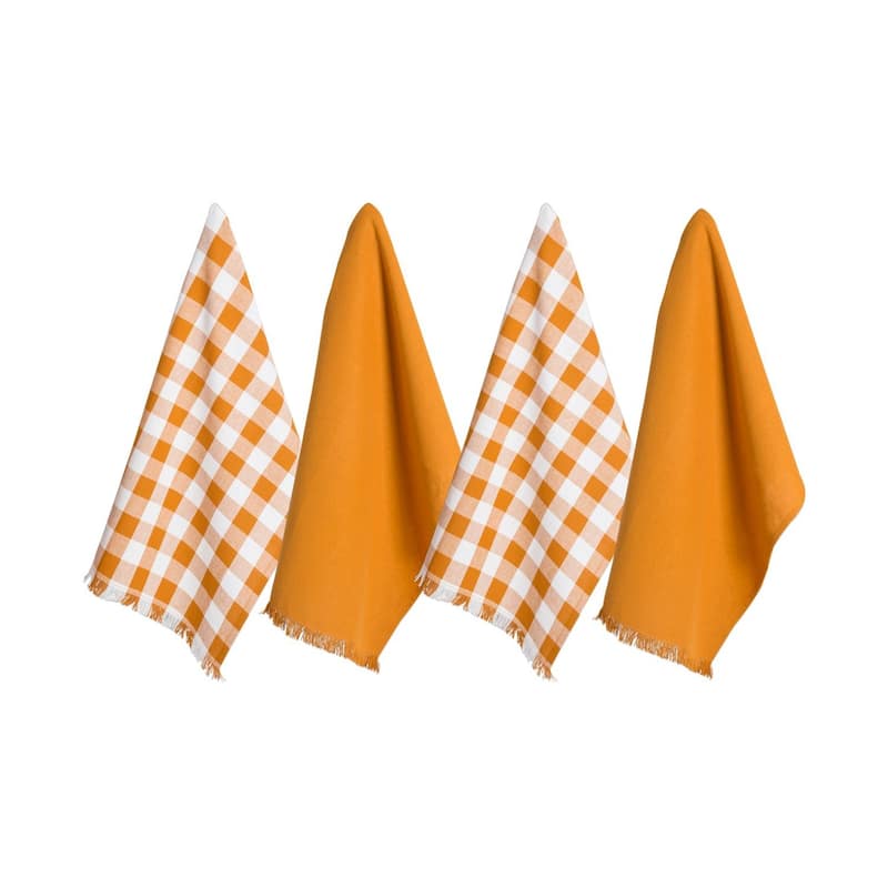 DII Assorted Heavyweight Fringed Dishtowel (Set of 4)