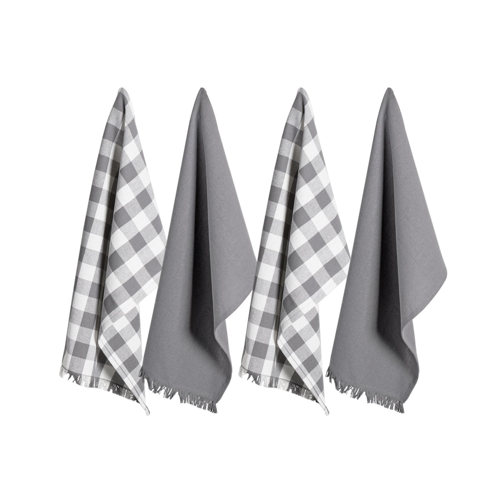 16x27 Checkerboard Hand Towel Gray/White - Threshold™