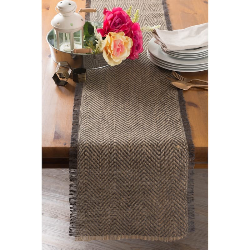 DII Chevron Burlap Table Runner