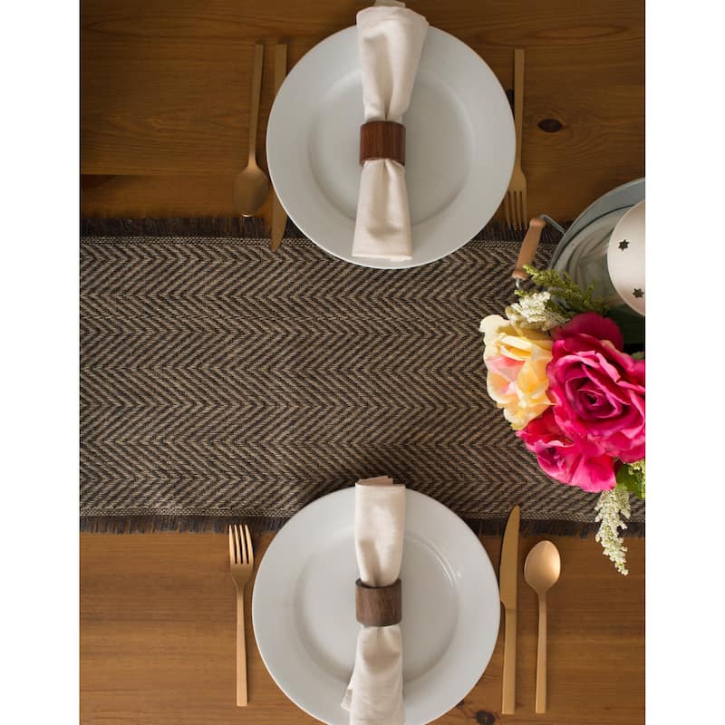 DII Chevron Burlap Table Runner