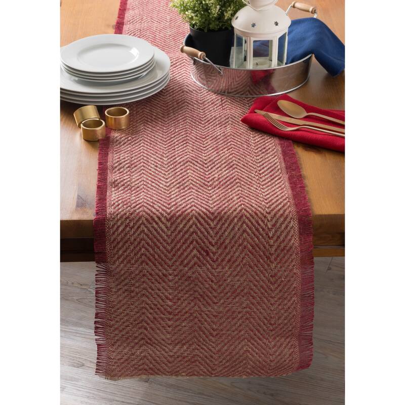 DII Chevron Burlap Table Runner