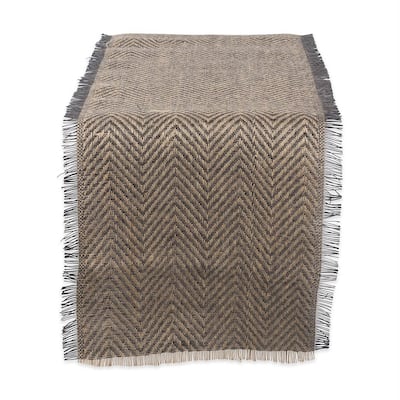 DII Chevron Burlap Table Runner