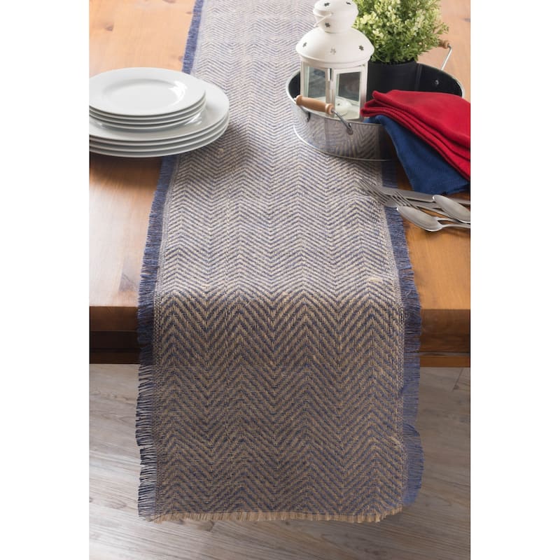 DII Chevron Burlap Table Runner