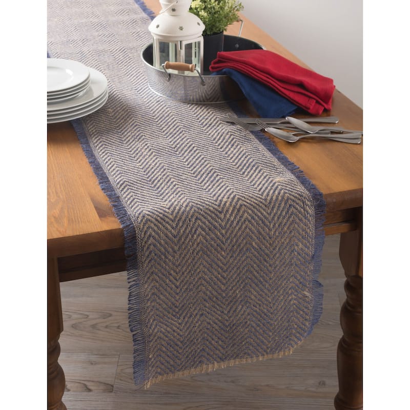 DII Chevron Burlap Table Runner