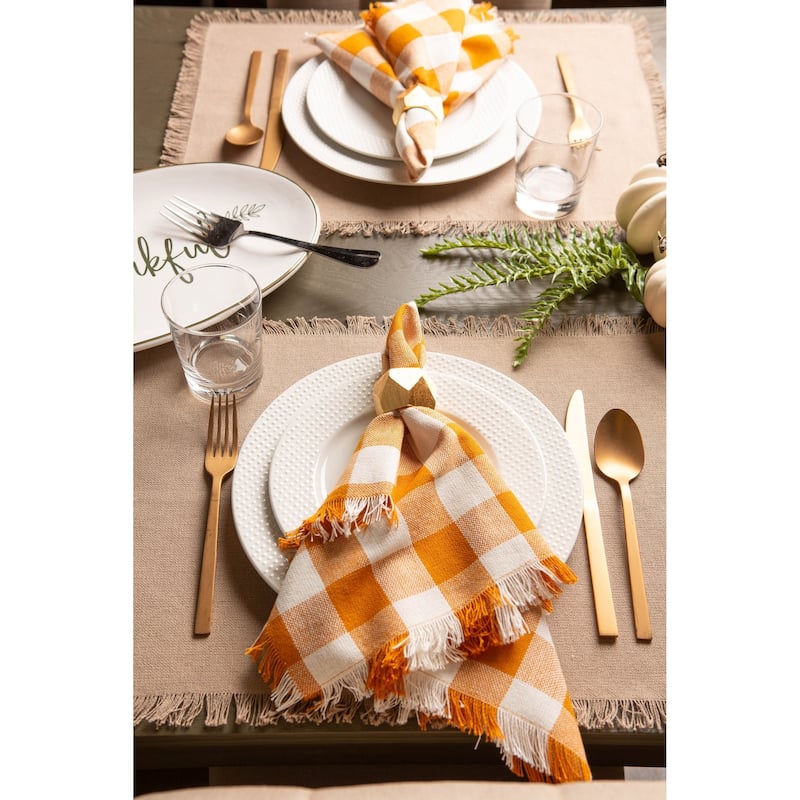 DII Heavyweight Fringed Placemat (Set of 6)