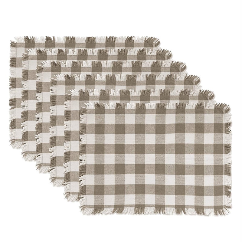 DII Heavyweight Fringed Placemat (Set of 6)