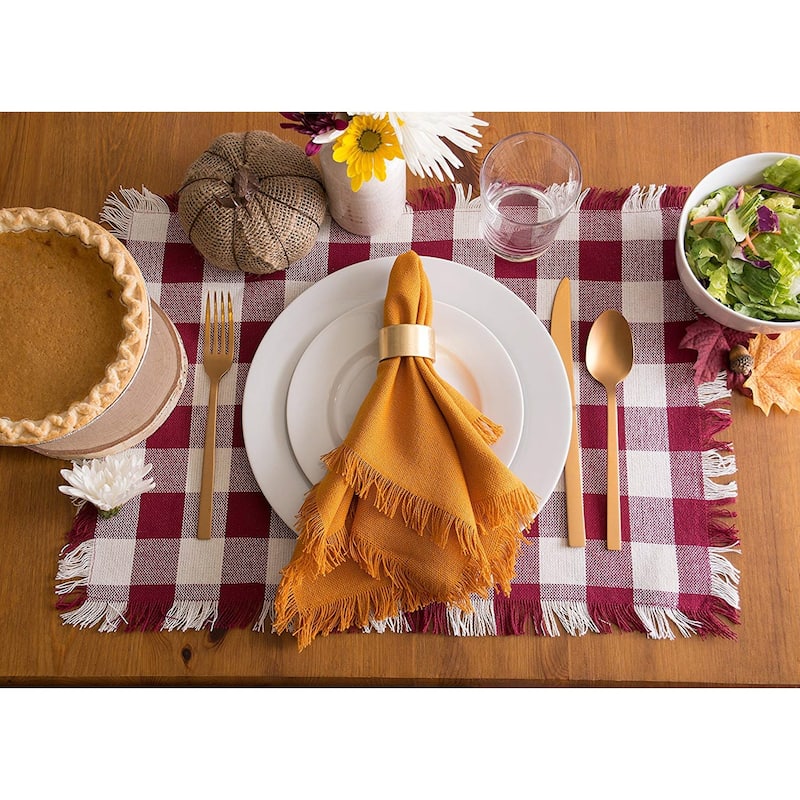 DII Heavyweight Fringed Placemat (Set of 6)