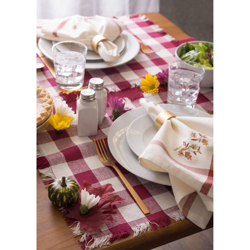 DII Heavyweight Fringed Placemat (Set of 6)