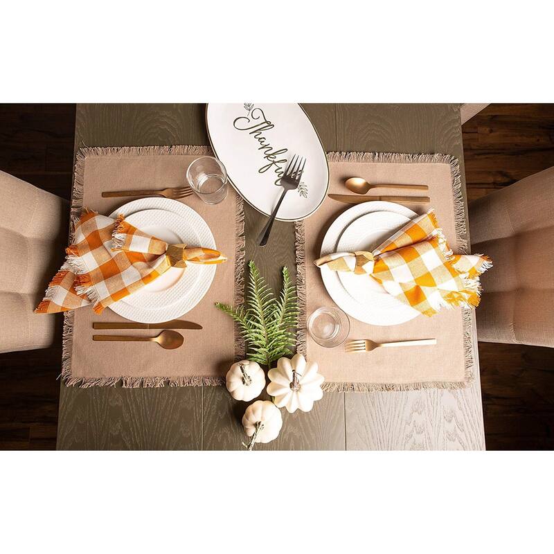 DII Heavyweight Fringed Placemat (Set of 6)