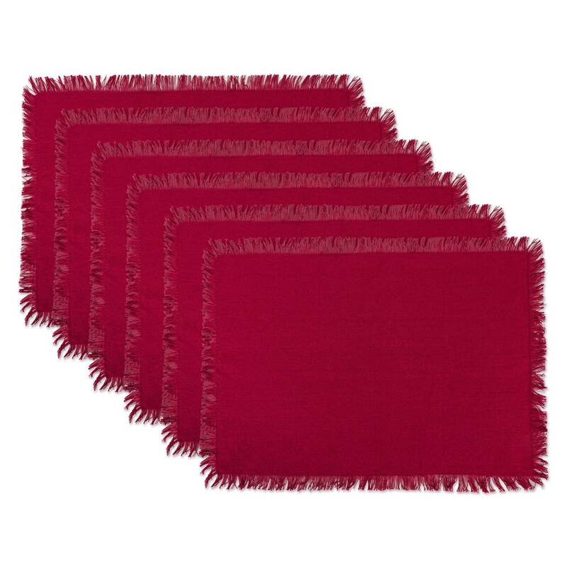 DII Heavyweight Fringed Placemat (Set of 6)