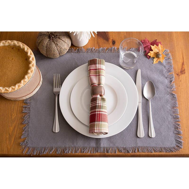 DII Heavyweight Fringed Placemat (Set of 6)