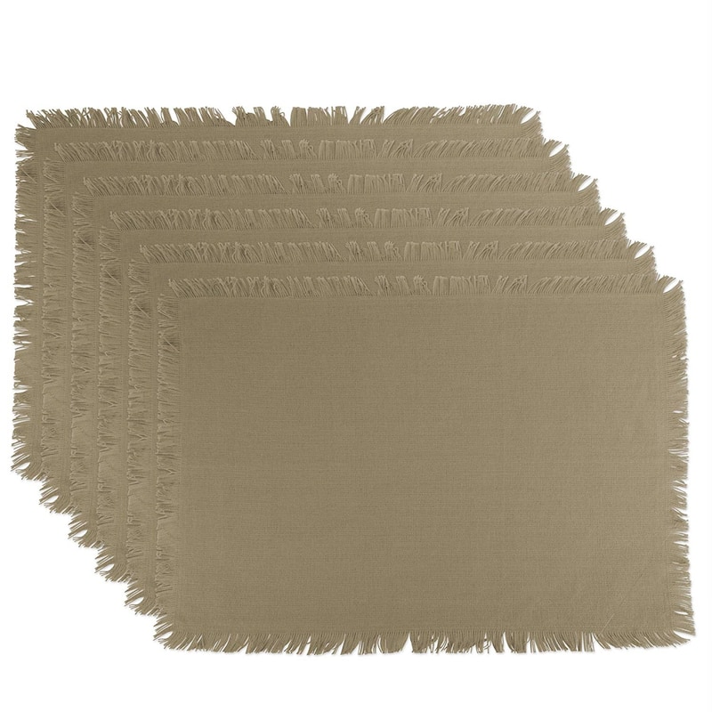 DII Heavyweight Fringed Placemat (Set of 6)