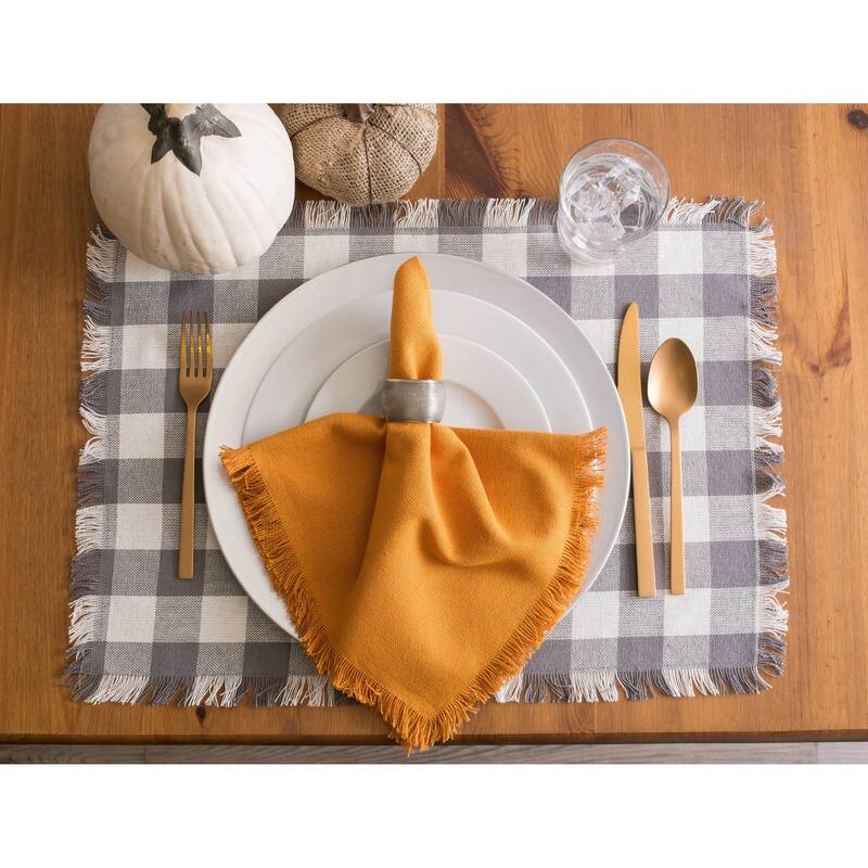 DII Heavyweight Fringed Placemat (Set of 6)
