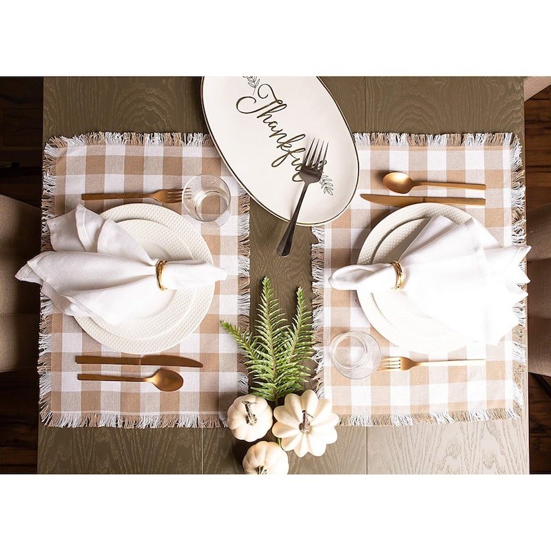 DII Heavyweight Fringed Placemat (Set of 6)