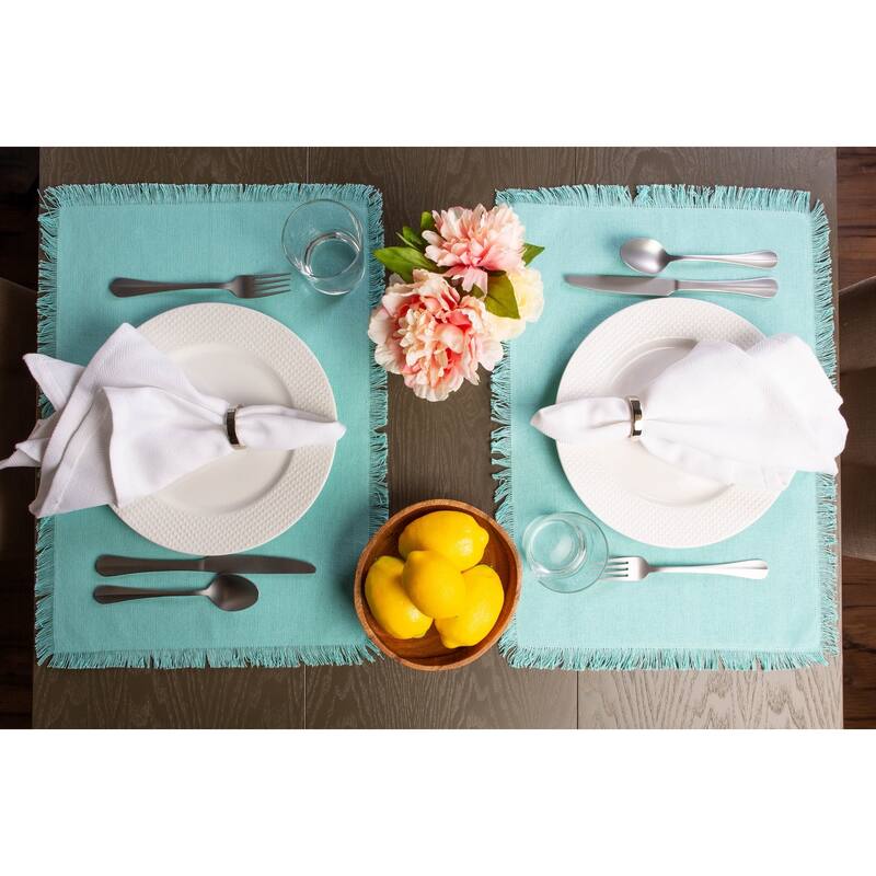 DII Heavyweight Fringed Placemat (Set of 6)