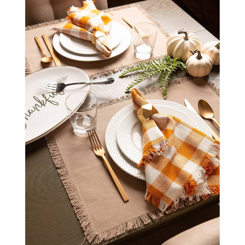 DII Heavyweight Fringed Placemat (Set of 6)