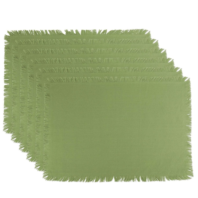 DII Heavyweight Fringed Placemat (Set of 6)