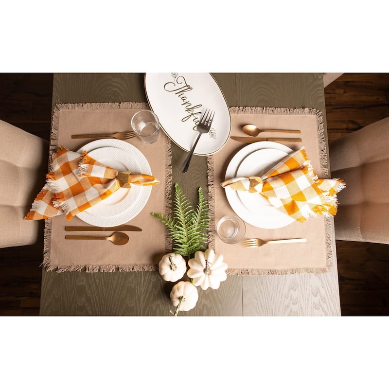DII Heavyweight Fringed Placemat (Set of 6)