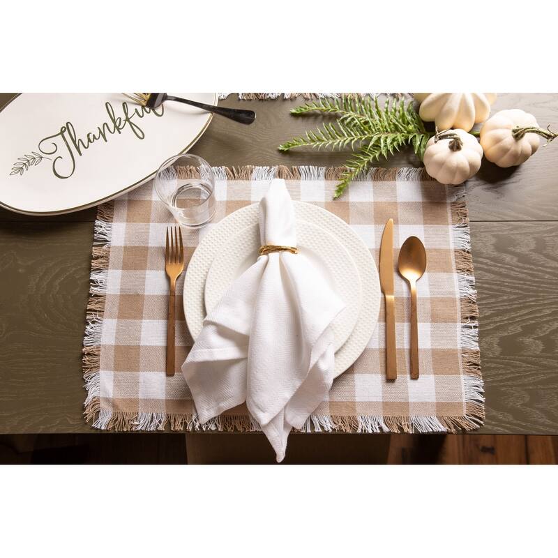 DII Heavyweight Fringed Placemat (Set of 6)