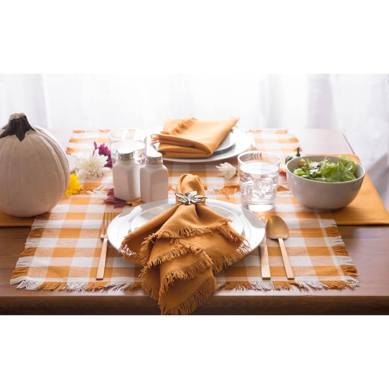 DII Heavyweight Fringed Placemat (Set of 6)