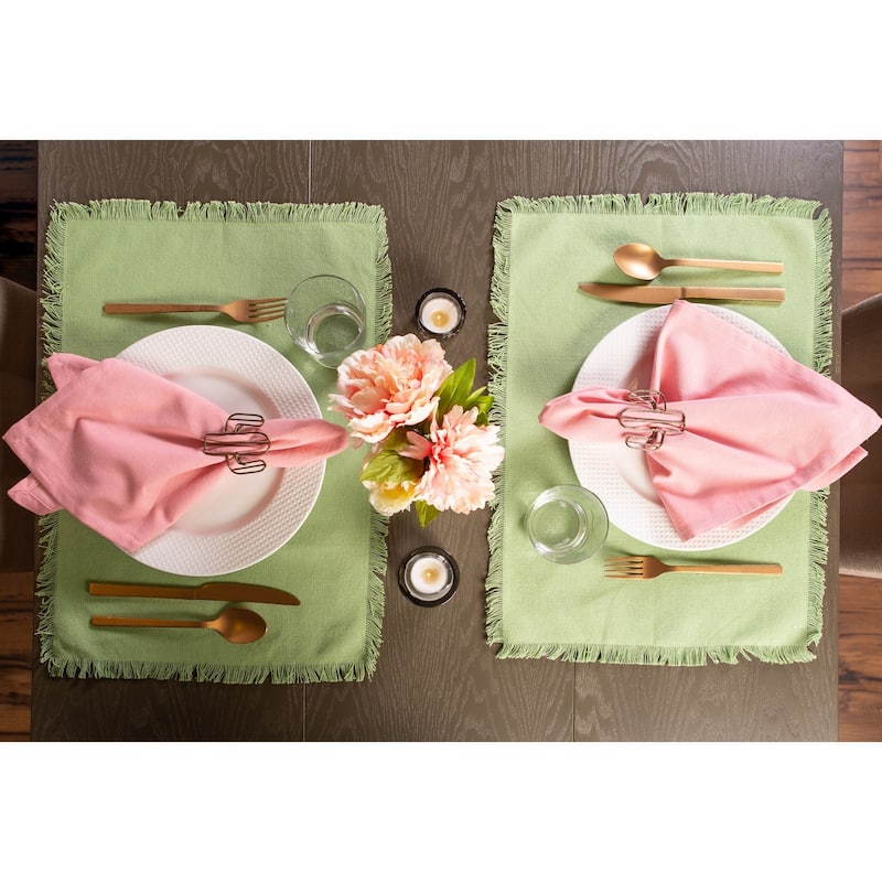 DII Heavyweight Fringed Placemat (Set of 6)