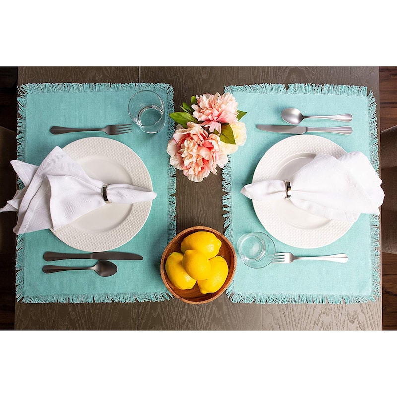 DII Heavyweight Fringed Placemat (Set of 6)