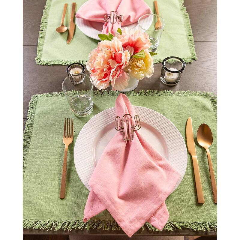 DII Heavyweight Fringed Placemat (Set of 6)
