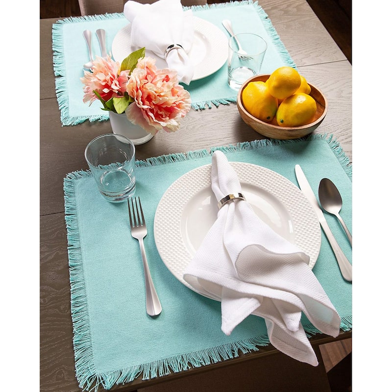 DII Heavyweight Fringed Placemat (Set of 6)