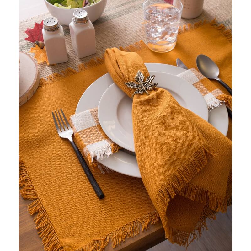 DII Heavyweight Fringed Placemat (Set of 6)