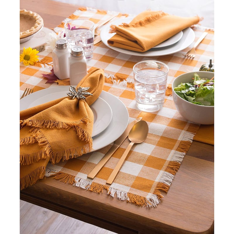 DII Heavyweight Fringed Placemat (Set of 6)
