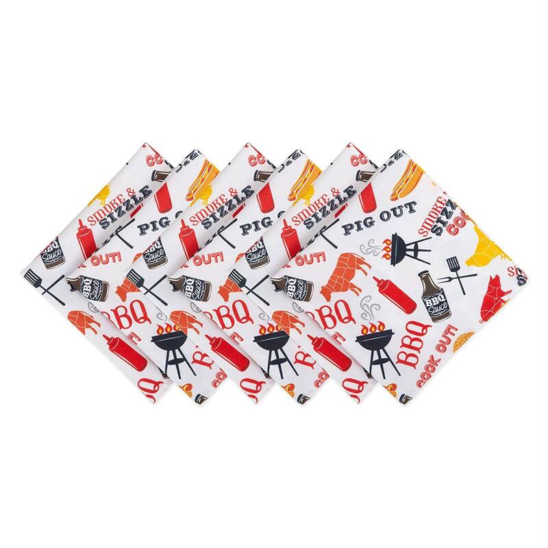 DII Outdoor Napkin (Set of 6) - Barbeque