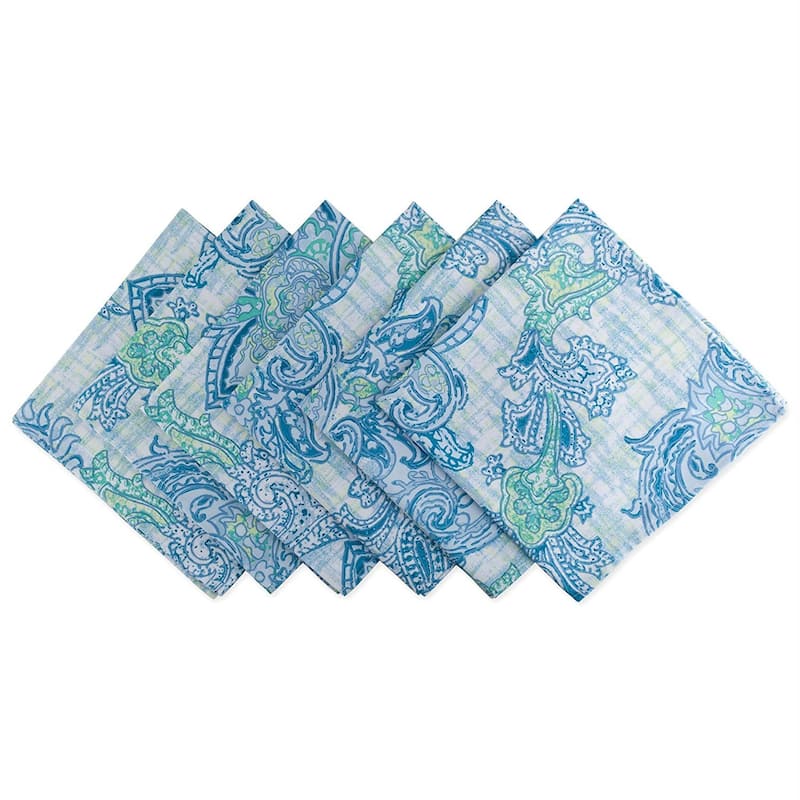 DII Outdoor Napkin (Set of 6) - Blue Watercolor