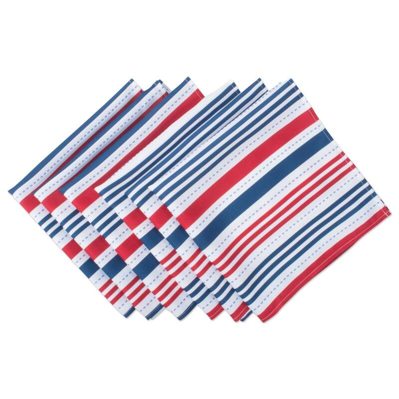 DII Outdoor Napkin (Set of 6) - Stripe Patriotic
