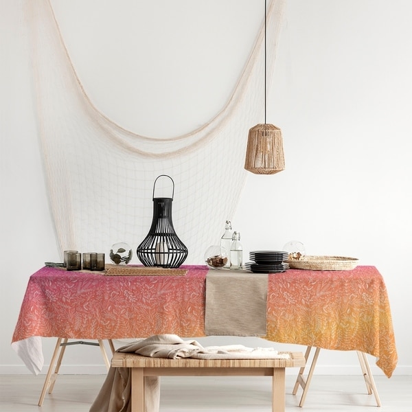 Ombre Ditsy Floral Pattern Rectangle Tablecloth - 58 x 102