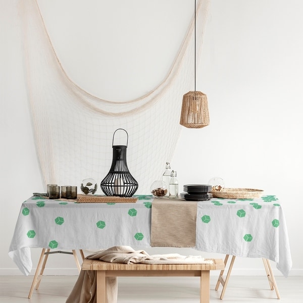Tumbling Cube Pattern Rectangle Tablecloth - 58 x 102