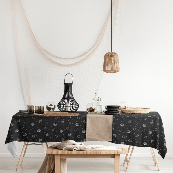 Seashell Pattern Rectangle Tablecloth - 58 x 102