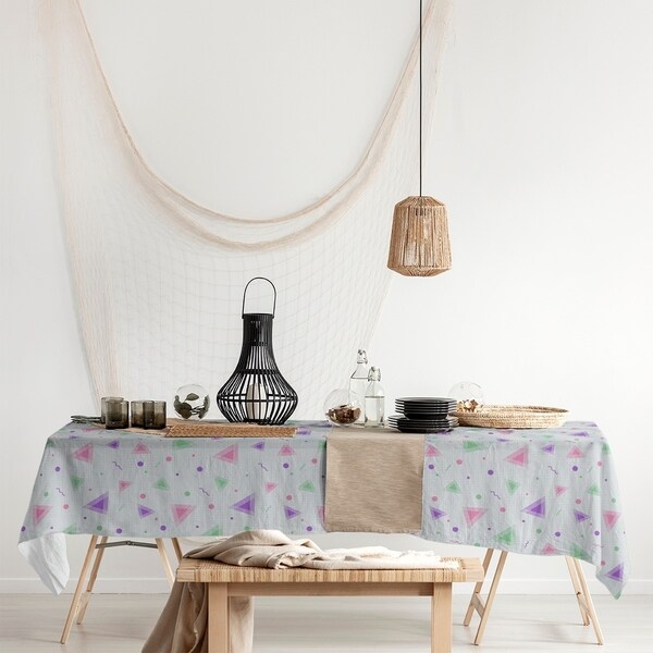 90's Retro Pattern Rectangle Tablecloth - 58 x 102