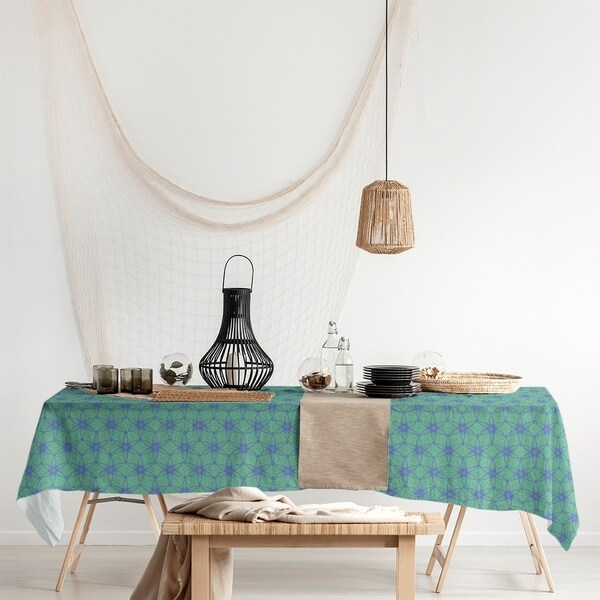 Full Color Ornate Circles Rectangle Tablecloth - 58 x 102