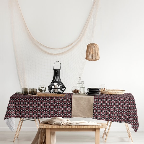 Classic Geometric Diamonds Rectangle Tablecloth - 58 x 102
